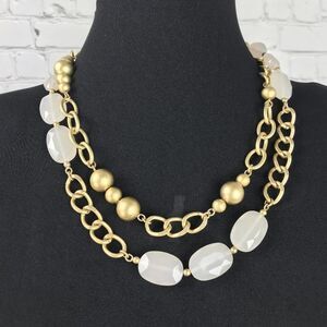 Vintage LIA SOPHIA Convertible Necklace and Bracelet Brushed Gold tone 49